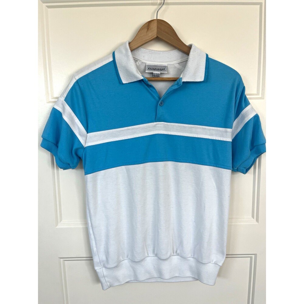 Vintage Expressions Polo Shirt Mens L  Grandpa Casual Banded Hem 80s 90s Soprano